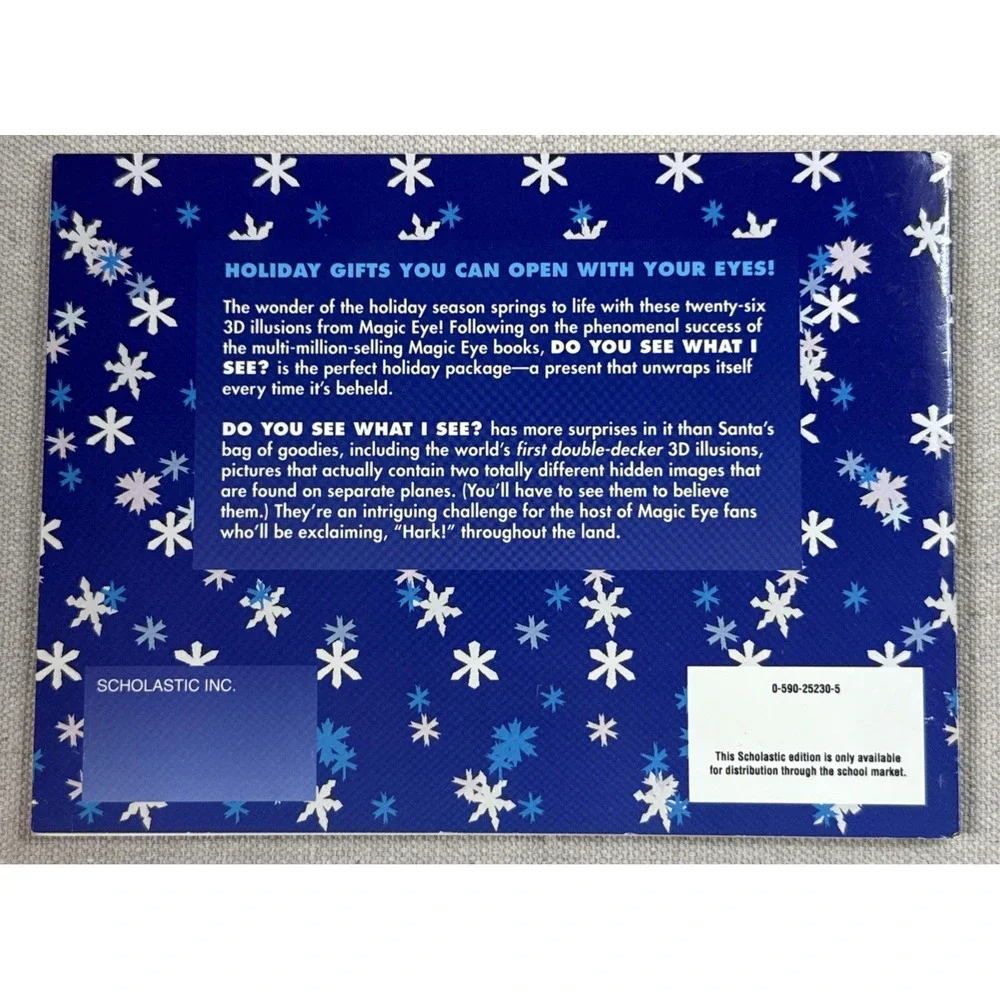 Magic Eye Christmas 3D Book Do You‎ See What I See? 1994 Scholastic
